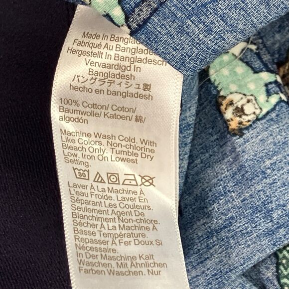 J Crew Boxers Mens M Blue Christmas Dog Print Cotton Sleep Lounge Shorts Pajama - Picture 9 of 12